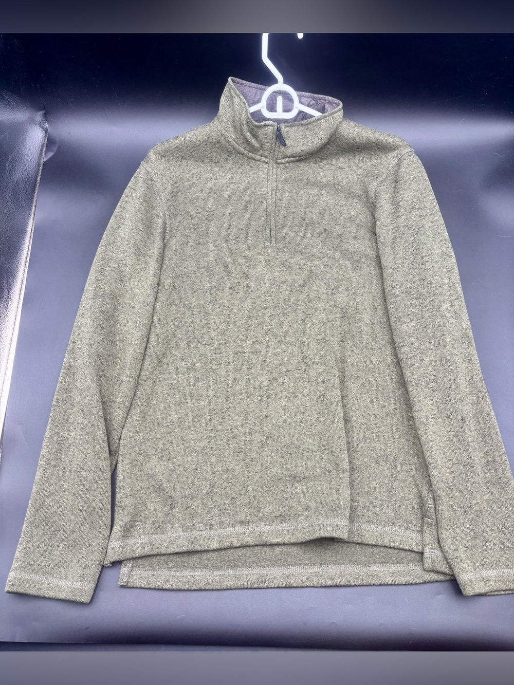 Wrangler Authentics Men's Sage Sweater Fleece Quarter-Zip Pullover Size S